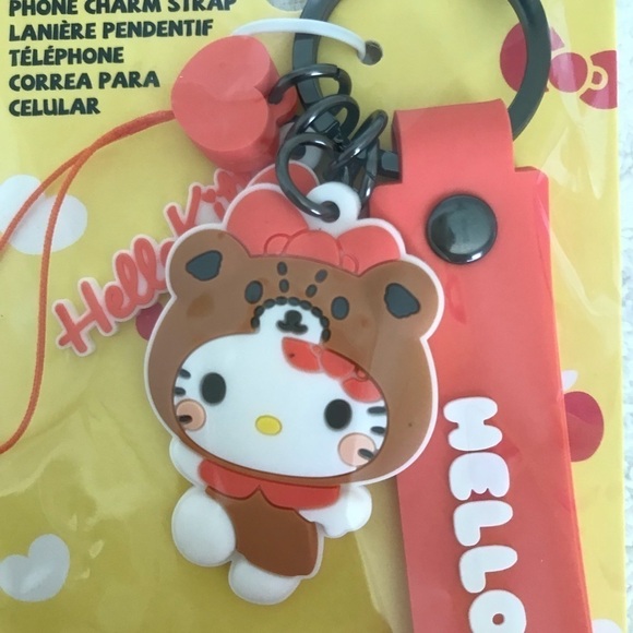 Hello Kitty Bear Keychain Bag Charm with Strap – Sanrio × Miniso Kawaii NWT - Picture 2 of 11